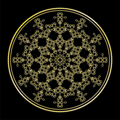 Decorative and elegant design, imitating to stained glass golden 2