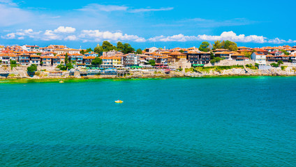 The fortress wall and old town of Sozopol.