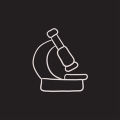 Microscope sketch icon.