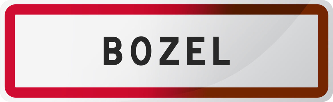 Panneau Bozel Ville de Savoie - 73 - Auvergne-Rh&ocirc;ne-Alpes