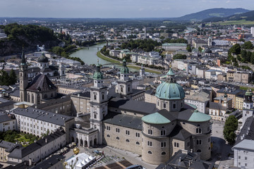 Fototapeta na wymiar View from Hohensalzburg Castle - Saltzburg - Austria