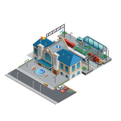 Train Station Isometric Miniature