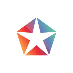 Geometric Star logo design template