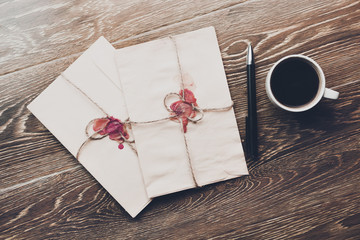 letter and coffee