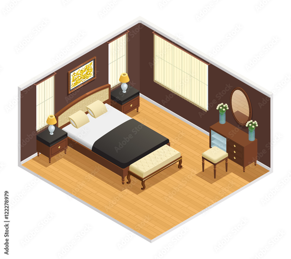 Sticker Isometric Luxury Interior