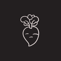 Beet sketch icon.