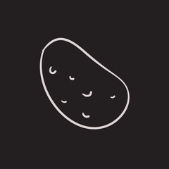 Potato sketch icon.