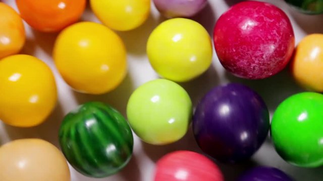 Multicolored sweets and chewing gum