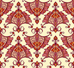 vector, contour, illustration, seamless pattern, element for design, abstract, swirls, mandala, oriental style