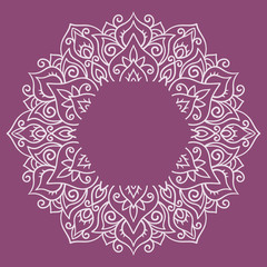 vector, contour illustration, frame, interlacing, abstraction, design element, mandala. ornamental doodle background.