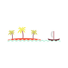 Sail boat Icon Vector