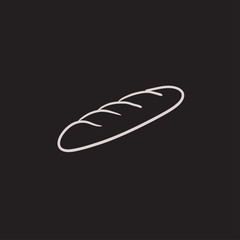 Baguette sketch icon.