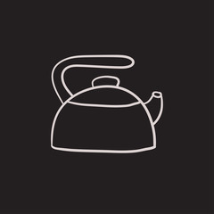 Kettle sketch icon.