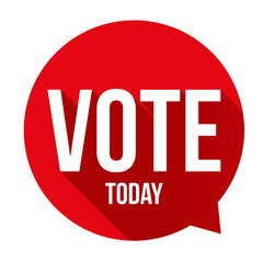 Vote Today sign speech bubble