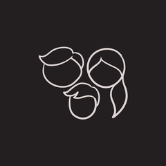 Family sketch icon.