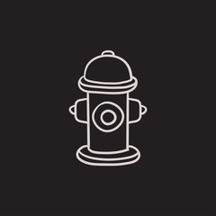 Fire hydrant  sketch icon.