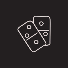 Domino sketch icon.