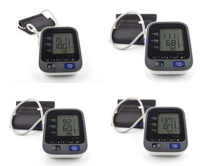 Collage of Digital Blood Pressure Monitor.