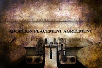 Adoption agreement grunge concept