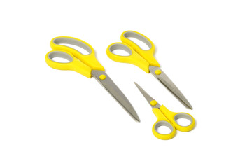 Scissors on white background - tools for sewing and handmade