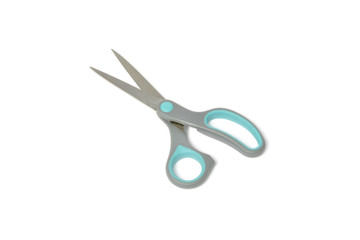 Pair of scissors on white background - tools for sewing and handmade