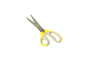 Pair of scissors on white background - tools for sewing and handmade