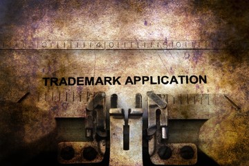 Trademark application on typewriter