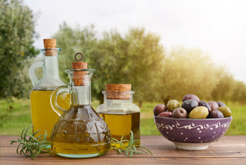 Olive oil and berries