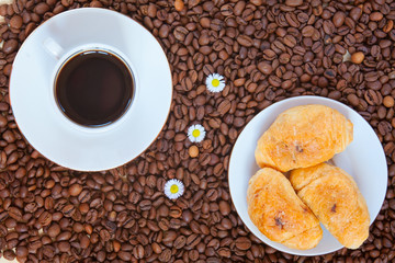 coffee milk top view