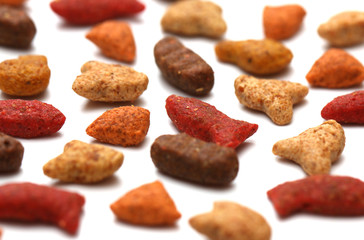 Cat food isolated on a white background