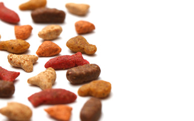 Cat food isolated on a white background