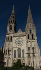 Fototapeta na wymiar The Our Lady of Chartres cathedral, France.