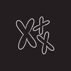Chromosomes sketch icon.