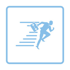 Accelerating businessman icon