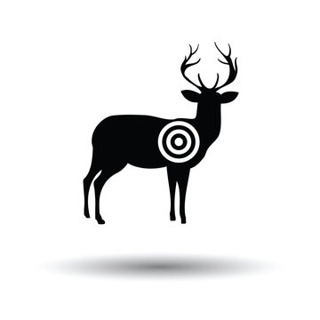 Deer Silhouette With Target  Icon