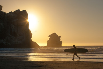 Surfer at Sunset