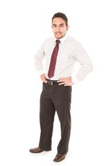 young confident businessman posing