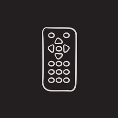 Remote control sketch icon.