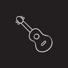 Guitar sketch icon.