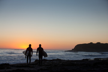 Surfers at Pico Creek