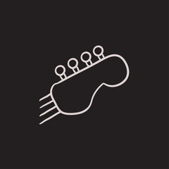 Head of the guitar sketch icon.