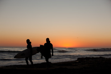 Surfers at Pico Creek