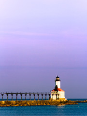 Fototapeta na wymiar Michigan City Lighthouse Morning