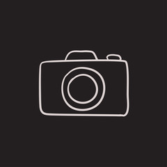 Camera sketch icon.