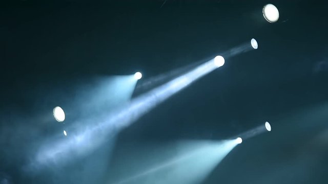 Professional stage lights during entertainment event