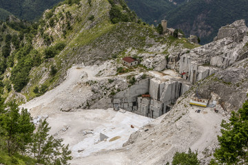 Italien,Toscana,Riviera,ApuinischeAlpen, Versilia, Marmor, Steinbruch, Berge, Wolken, Bergarbeiter,...