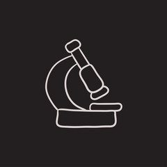 Microscope sketch icon.