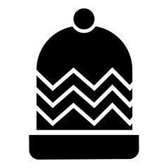 Winter hat icon in simple style isolated on white background. Accessory symbol vector illustration