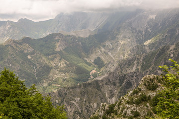 Italien,Toscana,Riviera,ApuinischeAlpen, Versilia, Marmor, Steinbruch, Berge, Wolken, Bergarbeiter,...