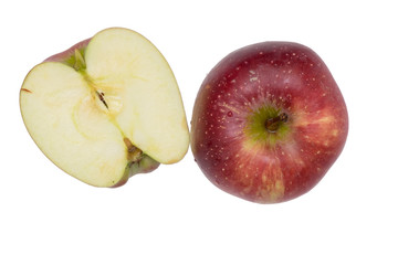 Fresh red apple isolated on white.